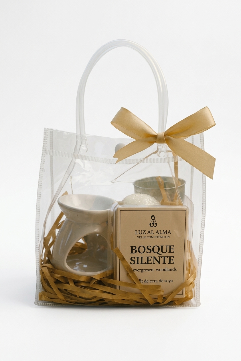 Bolsa de regalo Bosque Silente de Luz al Alma con vela y detalles